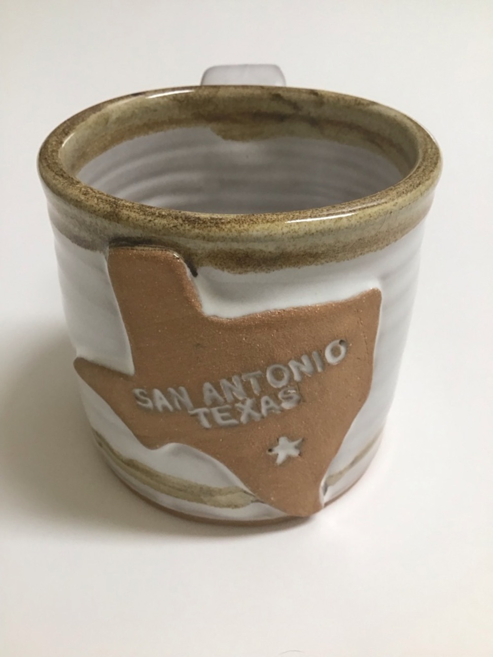 San Antonio Texas Star Coffee Mug Studio Pottery SIGNED Artisan Large Cowboy NEW